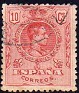 Spain 1909 Alfonso XIII 10 CTS Red Edifil 269